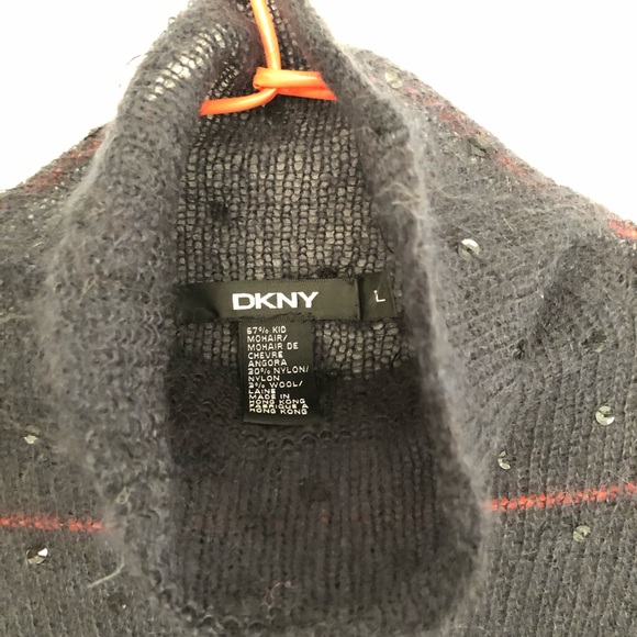 DKNY Mohair Wool Sequins Sweater medium - Picture 2 of 3